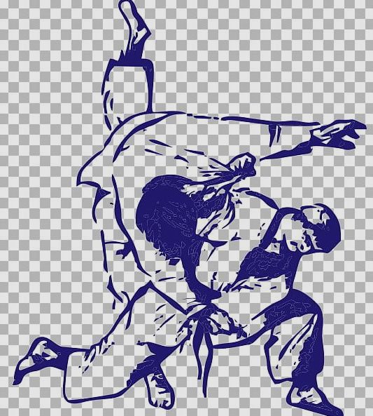 Дзюдо на прозрачном фоне