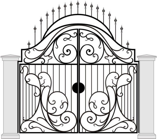 Кованые ограждения вектор
