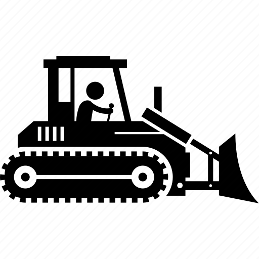 Бульдозер пиктограмма