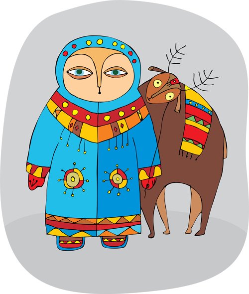 Народы севера вектор