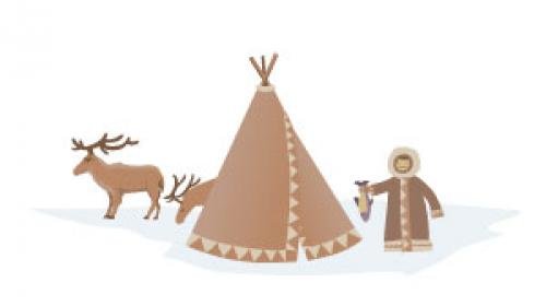 Силуэт народы севера