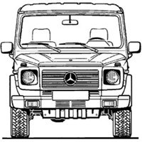 Раскраски Мерседес Бенц g500