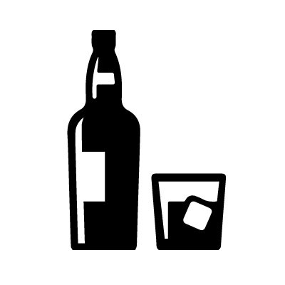 Силуэт бутылки виски