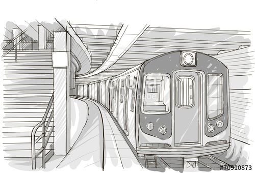 Метро рисунок для детей