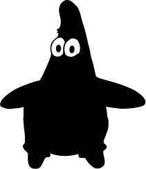 Патрик Стар силуэт