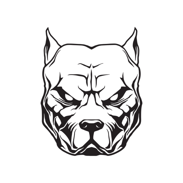 Морда питбуля тату