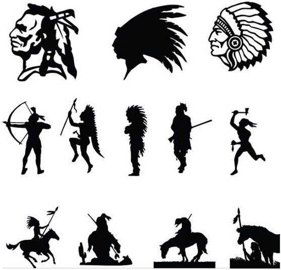 Силуэт индейца