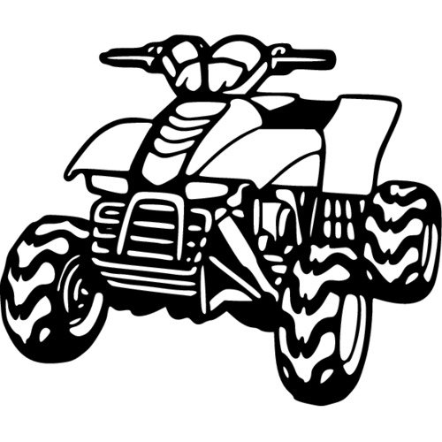 Квадроцикл черно белый