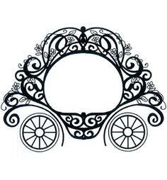 Карета из тыквы трафарет