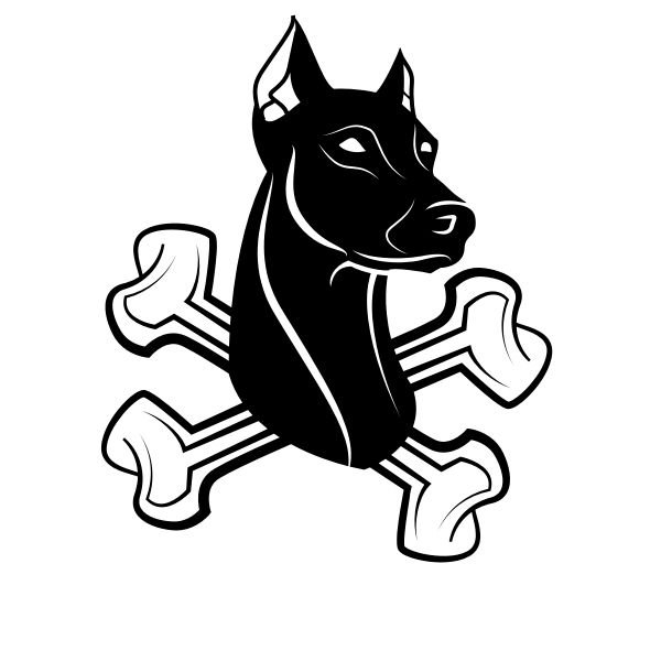 Доберман трафарет