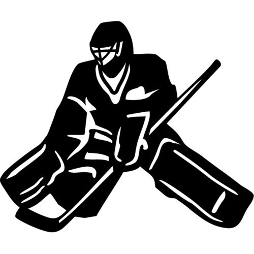 Хоккейный вратарь вектор силуэт