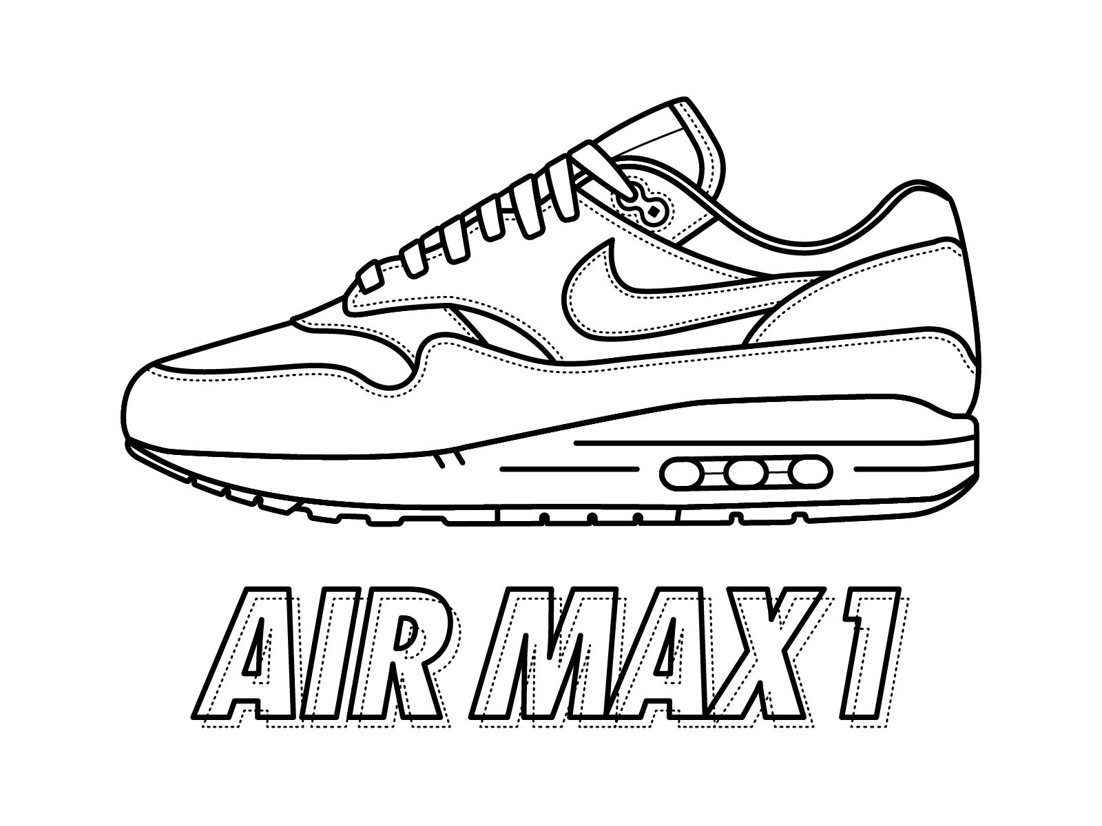 Nike Air Max раскраска