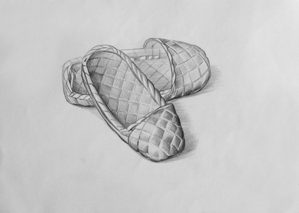 Бунин лапти рисунок