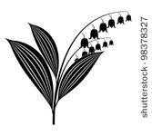 Ландыш вектор чб