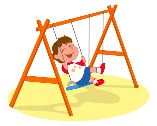 Детские качели вектор