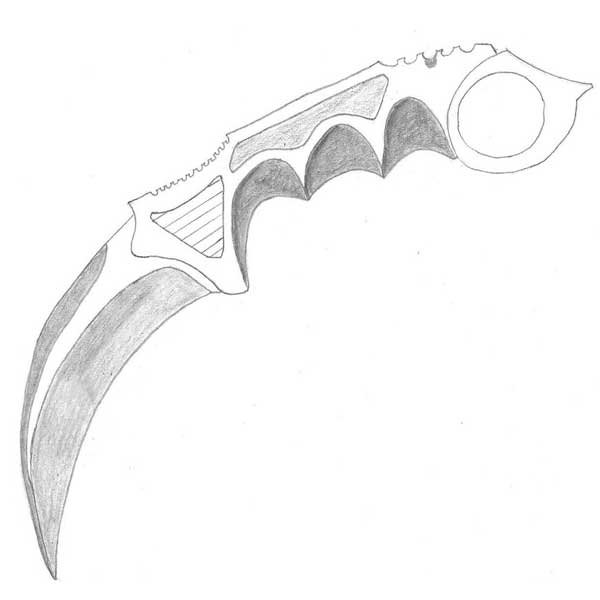 Раскраски КС го ножи керамбит