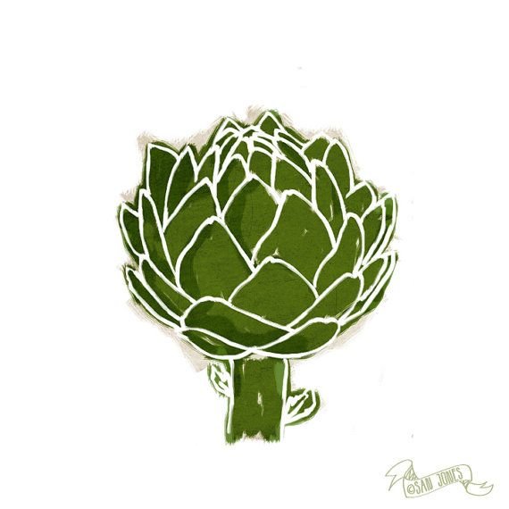 Артишок трафарет