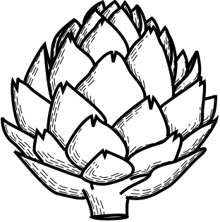 Артишок черно белый