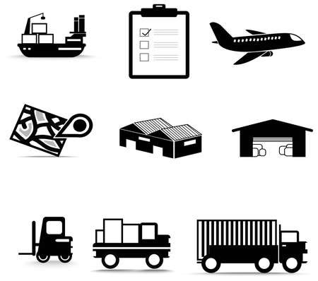 Контурное изображение логистика