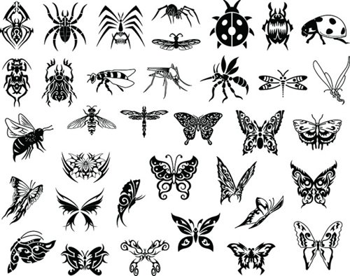 Векторные насекомые простые