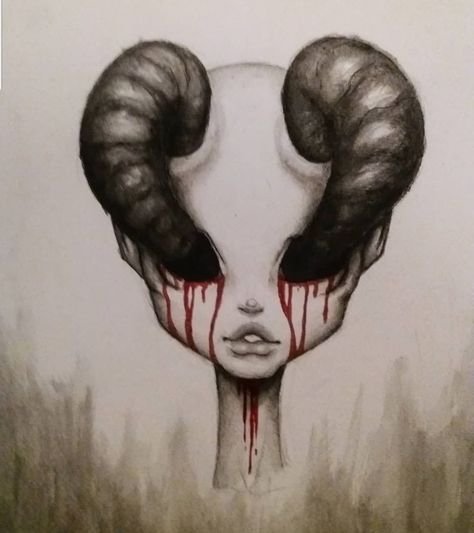 Необычные страшные рисунки