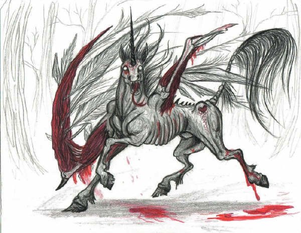 Мифическое существо Вендиго скетч