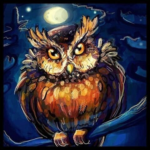 Сова страшная иллюстрация