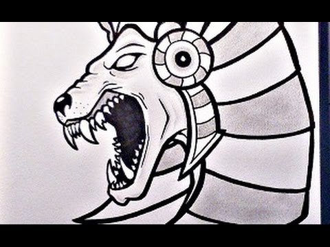 Доберман Анубис тату