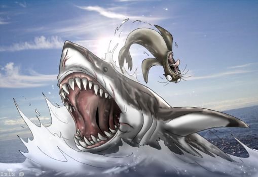 Акула карандашом