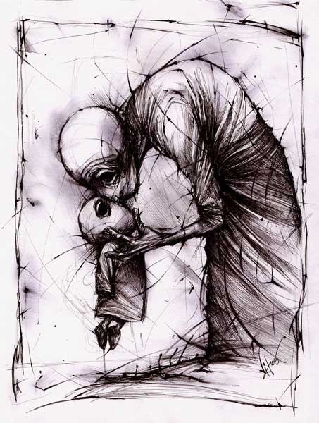 Страшные рисунки психически больных (68 фото)