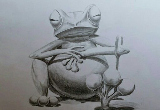 Страшная жаба рисунок