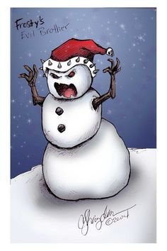 Рисунки страшных снеговиков (68 фото)