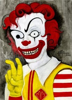 Клоун Рональд Макдональд злой