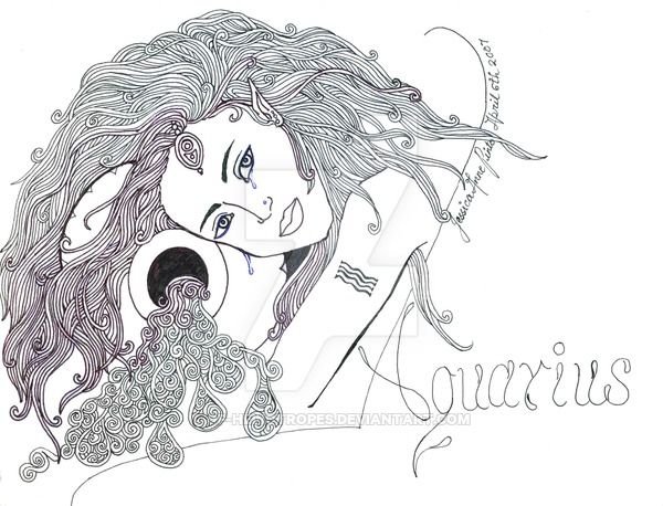 Рисунки в стиле хиппи представитель знака Водолей