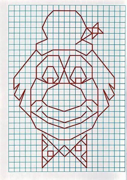 Рисунки в клеточку в тетради
