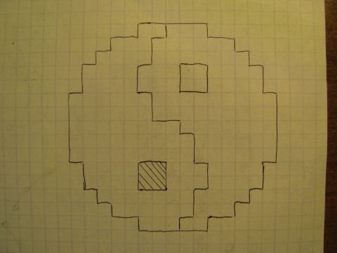 Узоры на листе в клетку