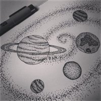 Космонавт карандашом