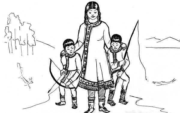 Раскраска народы севера