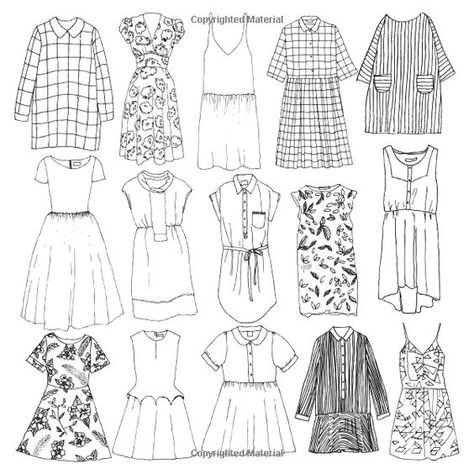 Раскраска модная одежда