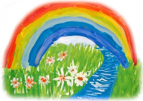 Рисование Радуга в подготовительной группе
