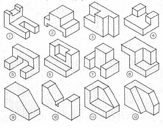 Объемные фигуры по черчению