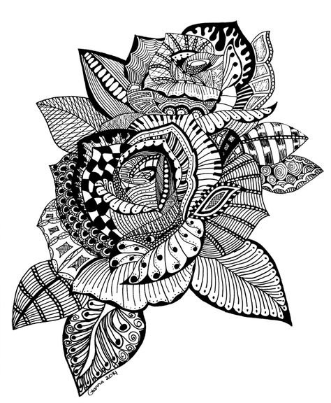 Зентангл лиса