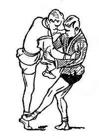 Передняя подсечка в самбо техника