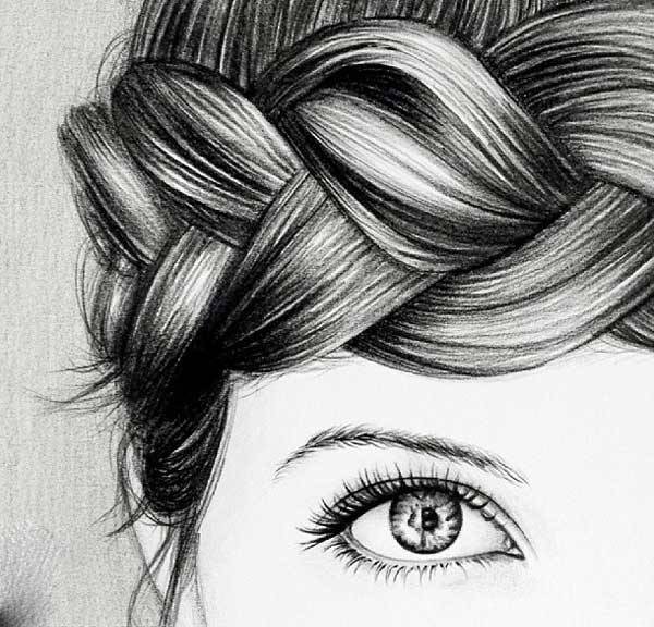 Прически чб нарисованные