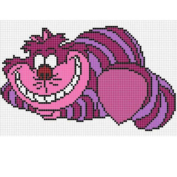 Чеширский кот схема вышивки крестом