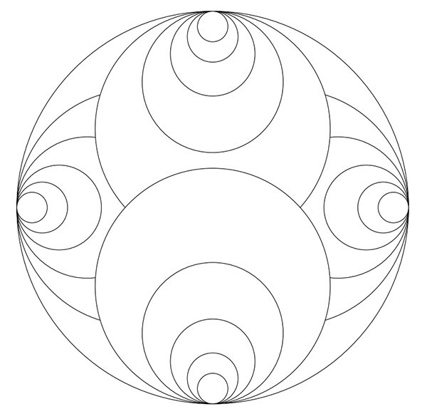 Узоры из окружностей циркулем