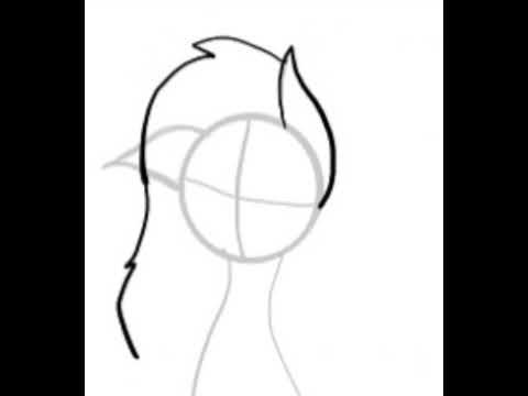 Эскиз рисунка пони в IBISPAINT X