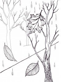 Рисунок на тему осень набросок