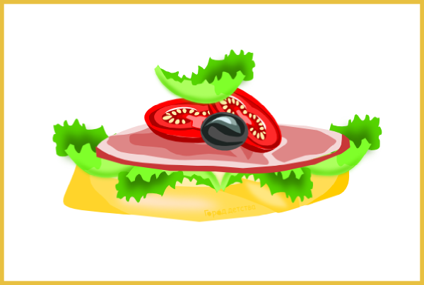 Аппликация бутерброд