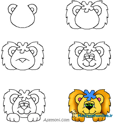 Контур мордочки Льва